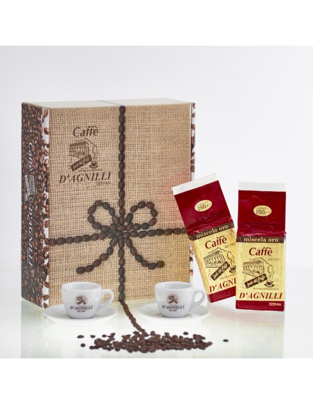 2 Cups + 2 Packages of Caffè Miscela Oro 250 gr